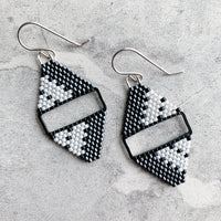 Brick Stitch Mini Diamond Earrings