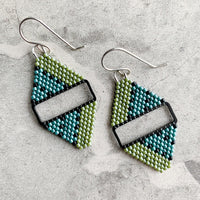 Brick Stitch Mini Diamond Earrings