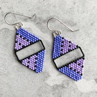 Brick Stitch Mini Diamond Earrings