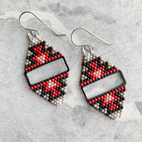 Brick Stitch Mini Diamond Earrings