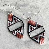 Brick Stitch Mini Diamond Earrings
