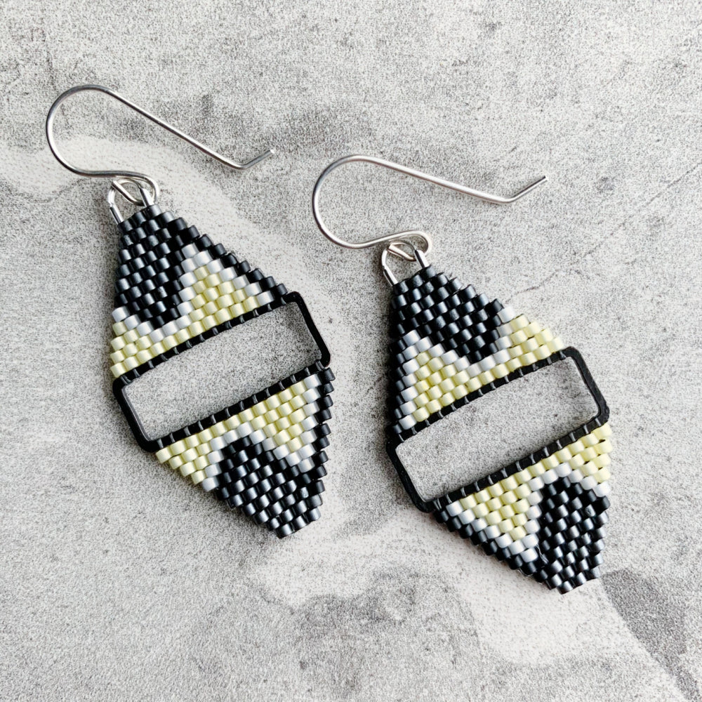 Brick Stitch Mini Diamond Earrings