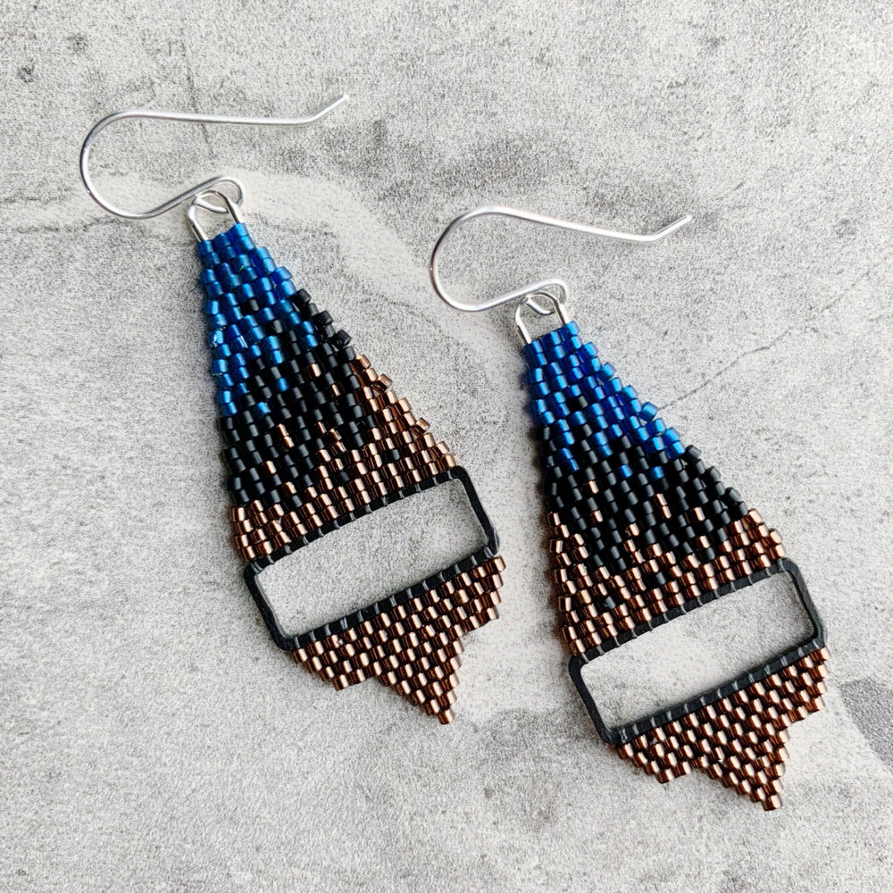 Brick Stitch Small Triangle Earrings