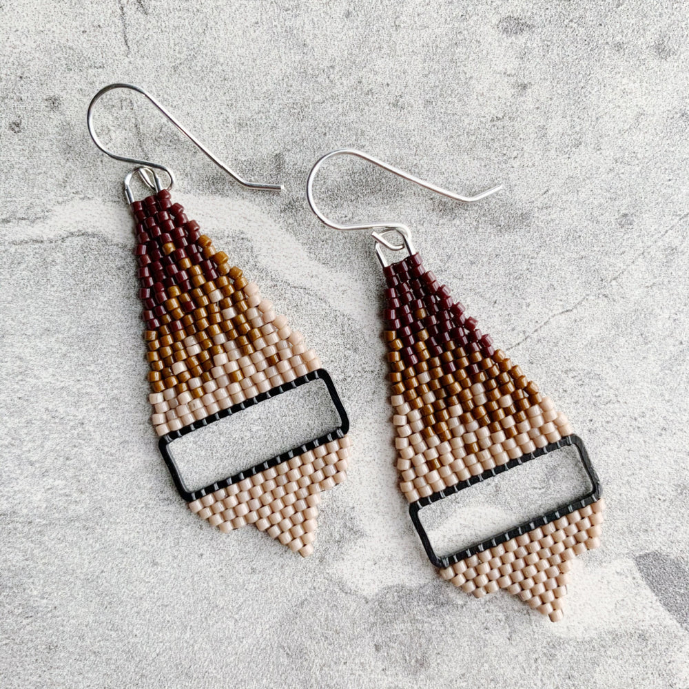 Brick Stitch Small Triangle Earrings