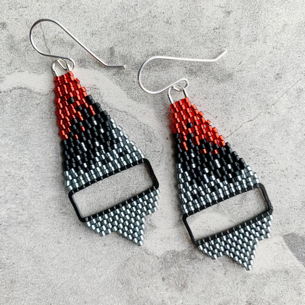 Brick Stitch Small Triangle Earrings