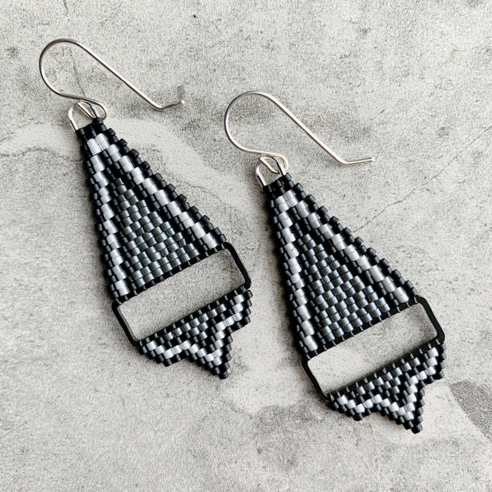Brick Stitch Small Triangle Earrings