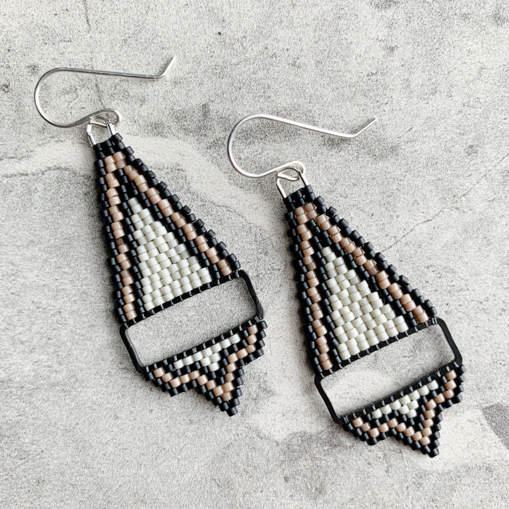 Brick Stitch Small Triangle Earrings