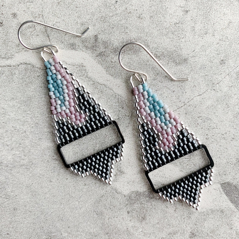 Brick Stitch Small Triangle Earrings