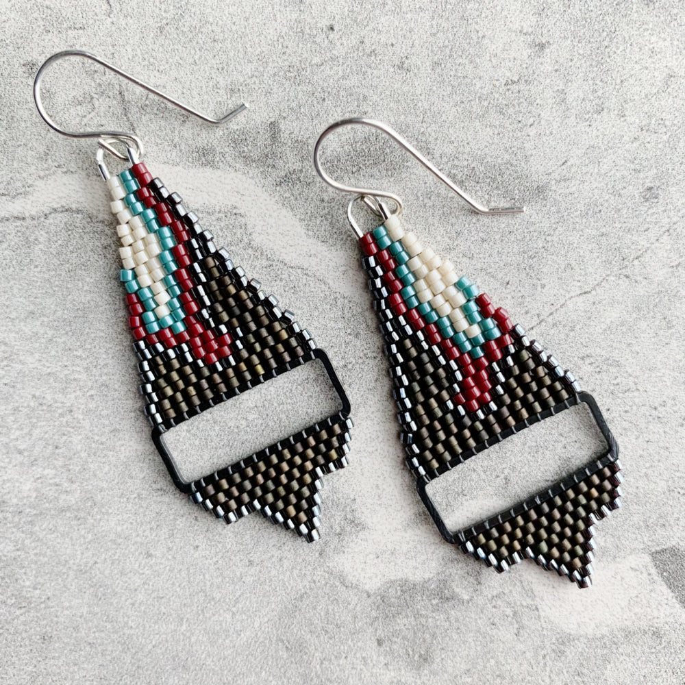 Brick Stitch Small Triangle Earrings