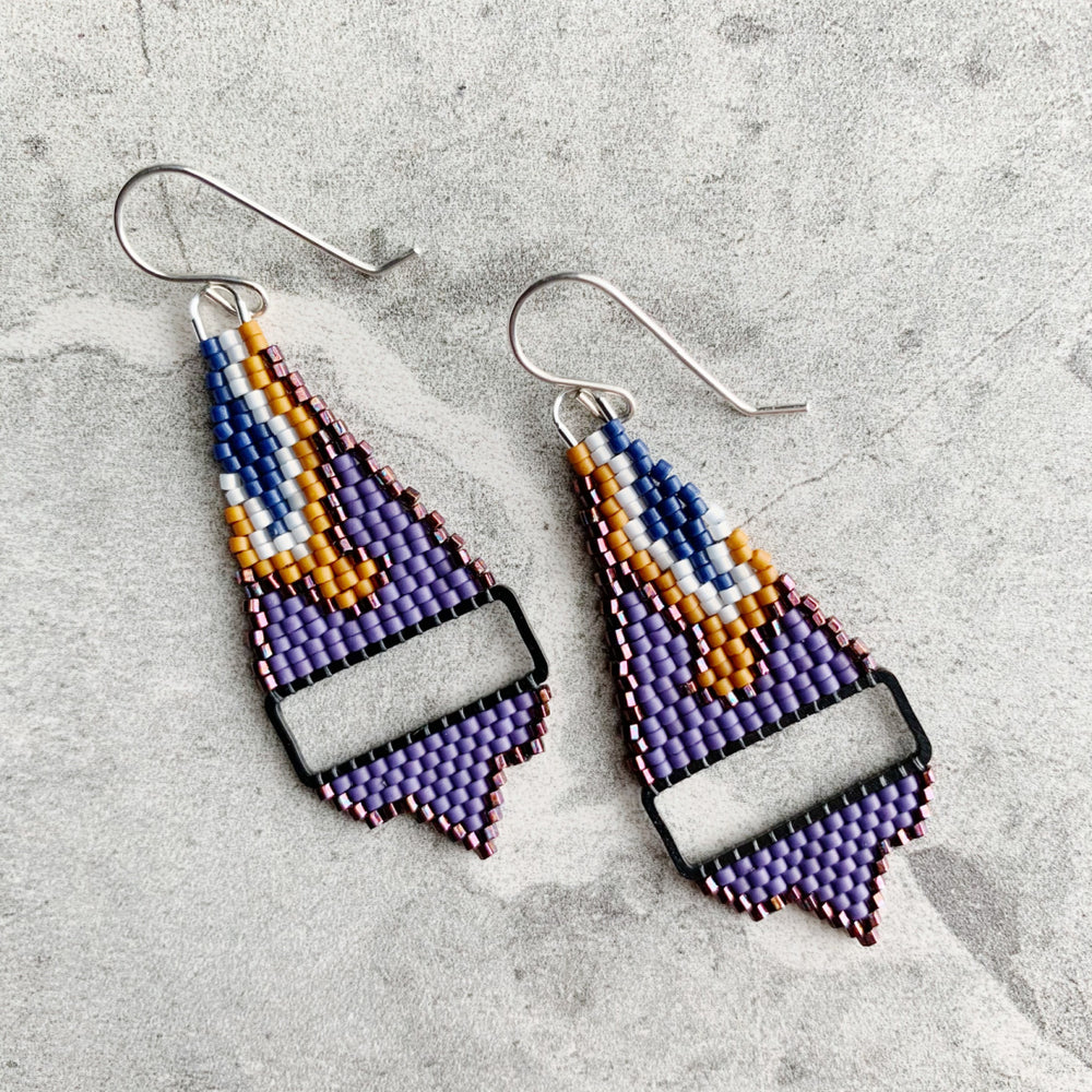 Brick Stitch Small Triangle Earrings