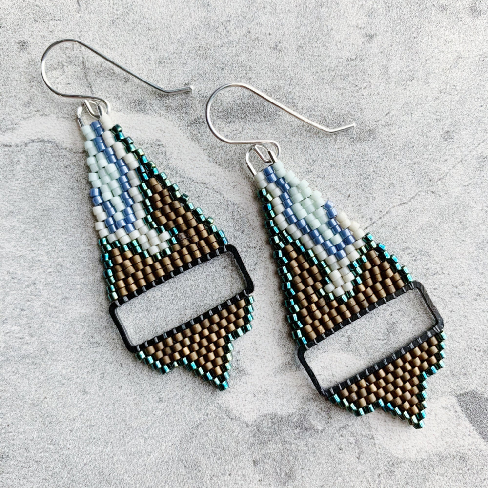 Brick Stitch Small Triangle Earrings