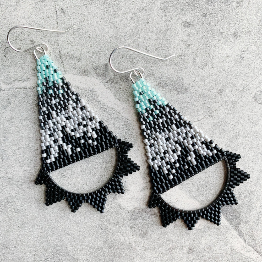 Brick Stitch Triangle Earrings