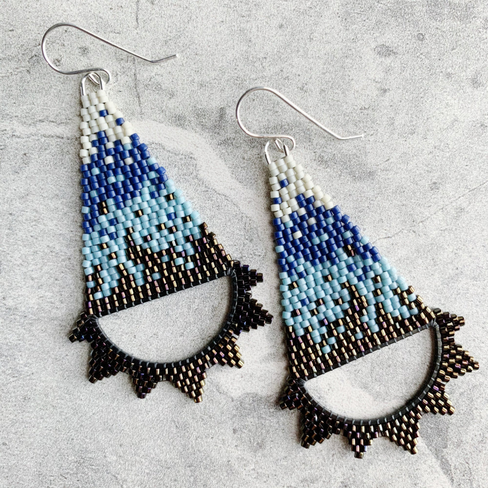 Brick Stitch Triangle Earrings