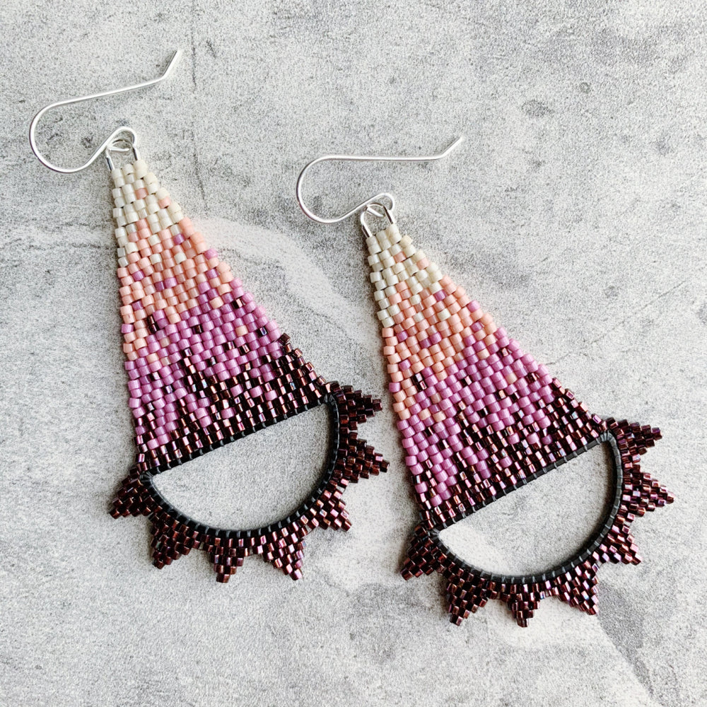 Brick Stitch Triangle Earrings