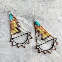 Brick Stitch Triangle Earrings