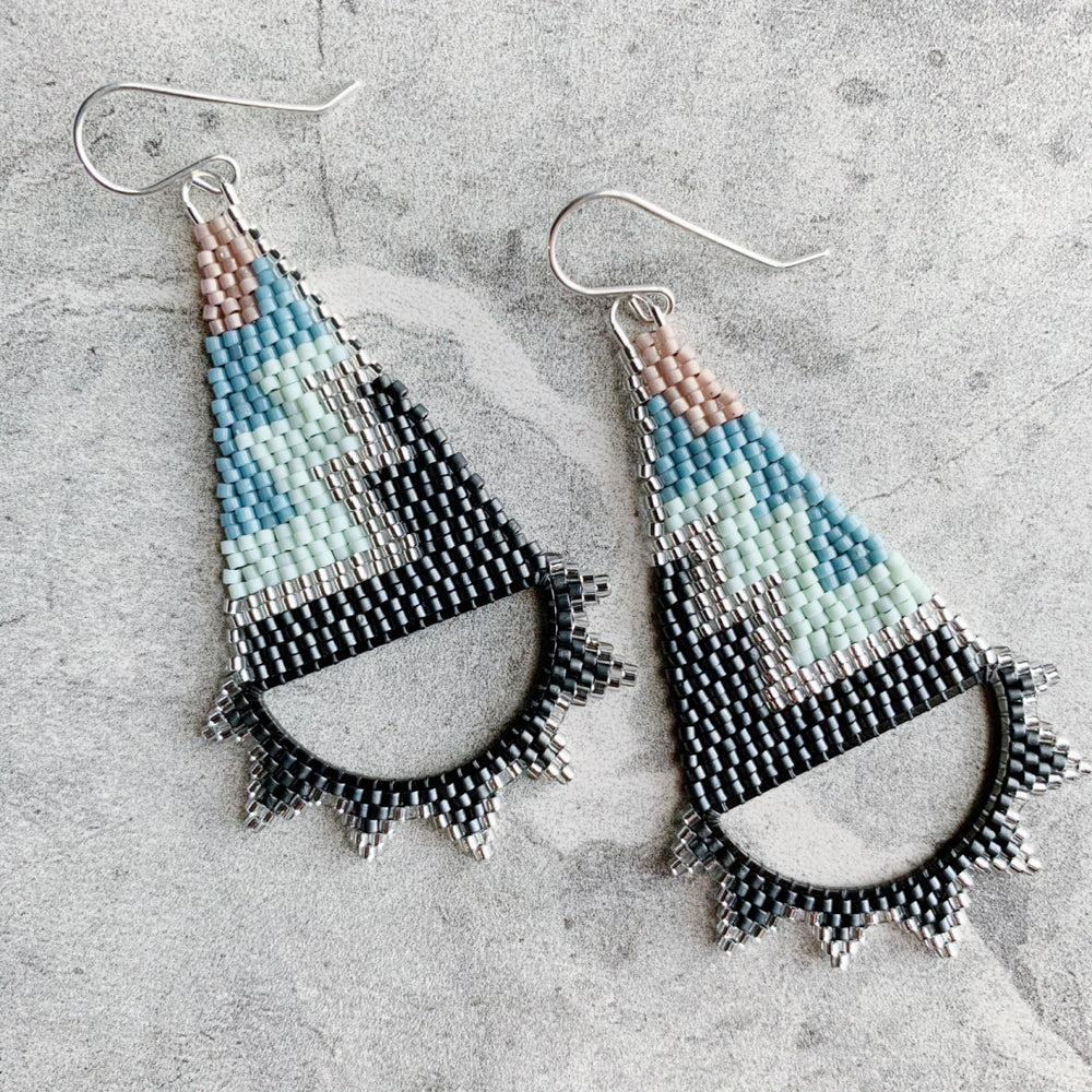 Brick Stitch Triangle Earrings