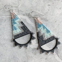 Brick Stitch Triangle Earrings