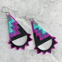 Brick Stitch Triangle Earrings