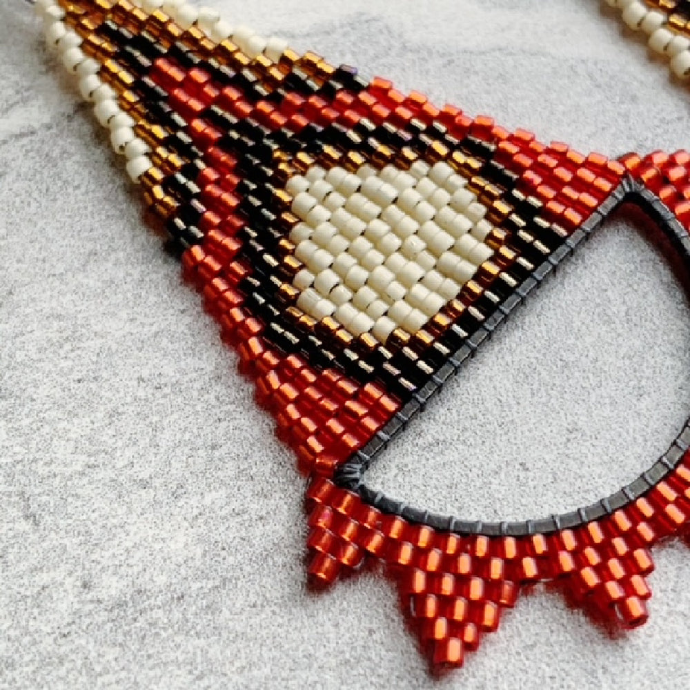 Brick Stitch Triangle Earrings