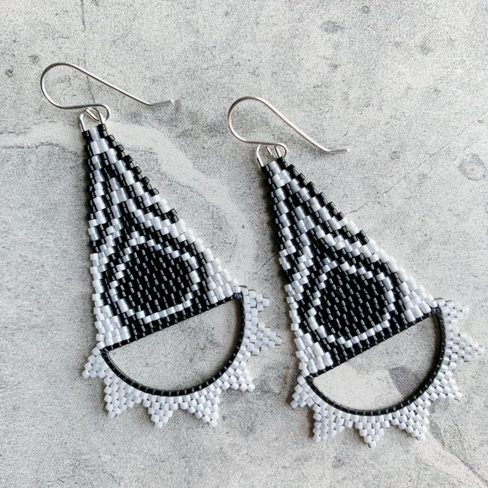 Brick Stitch Triangle Earrings