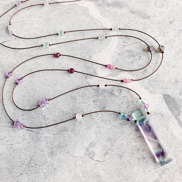 Radiant Necklace - Faceted Rectangle