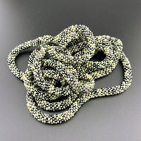 75" Abstract and Solid  Pattern Beaded Crochet Rope Necklaces