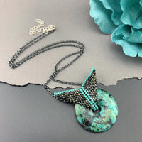 Set: African Jasper Blissful Earrings & Pendant Necklace