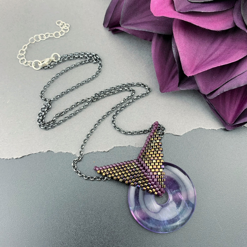 Set: Fluorite Blissful Earrings & Pendant Necklace