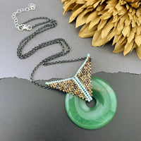 Set: Green Aventurine Blissful Earrings & Pendant Necklace