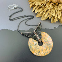 Set: Leopardskin Jasper Blissful Earrings & Pendant Necklace