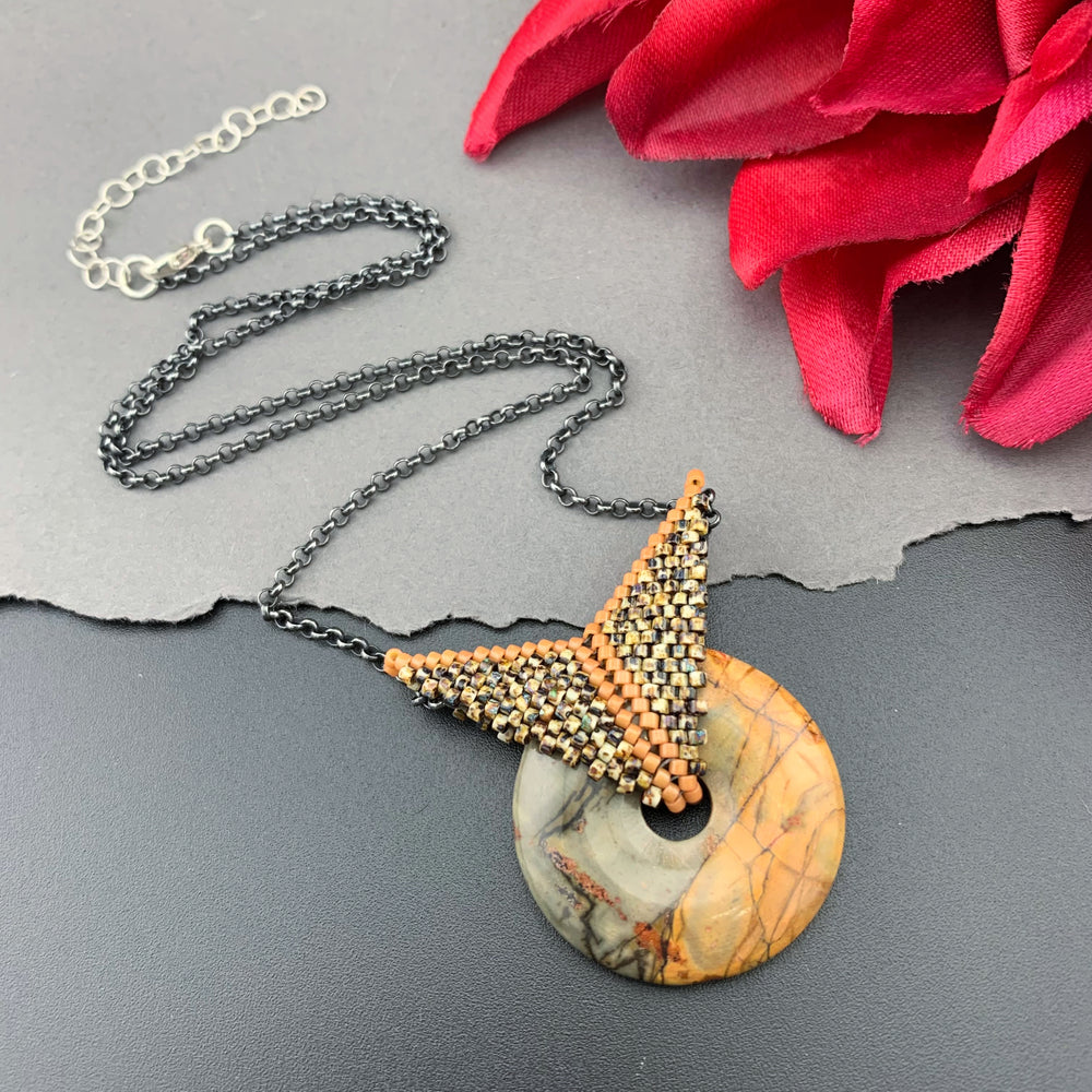 Set: Picasso Jasper Blissful Earrings & Pendant Necklace