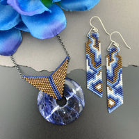 Set: Sodalite Blissful Earrings & Pendant Necklace