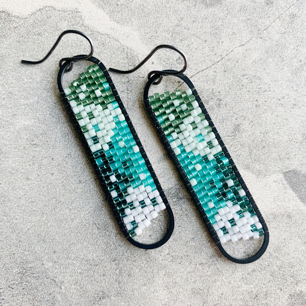 Peyote Stitch Oval Earrings