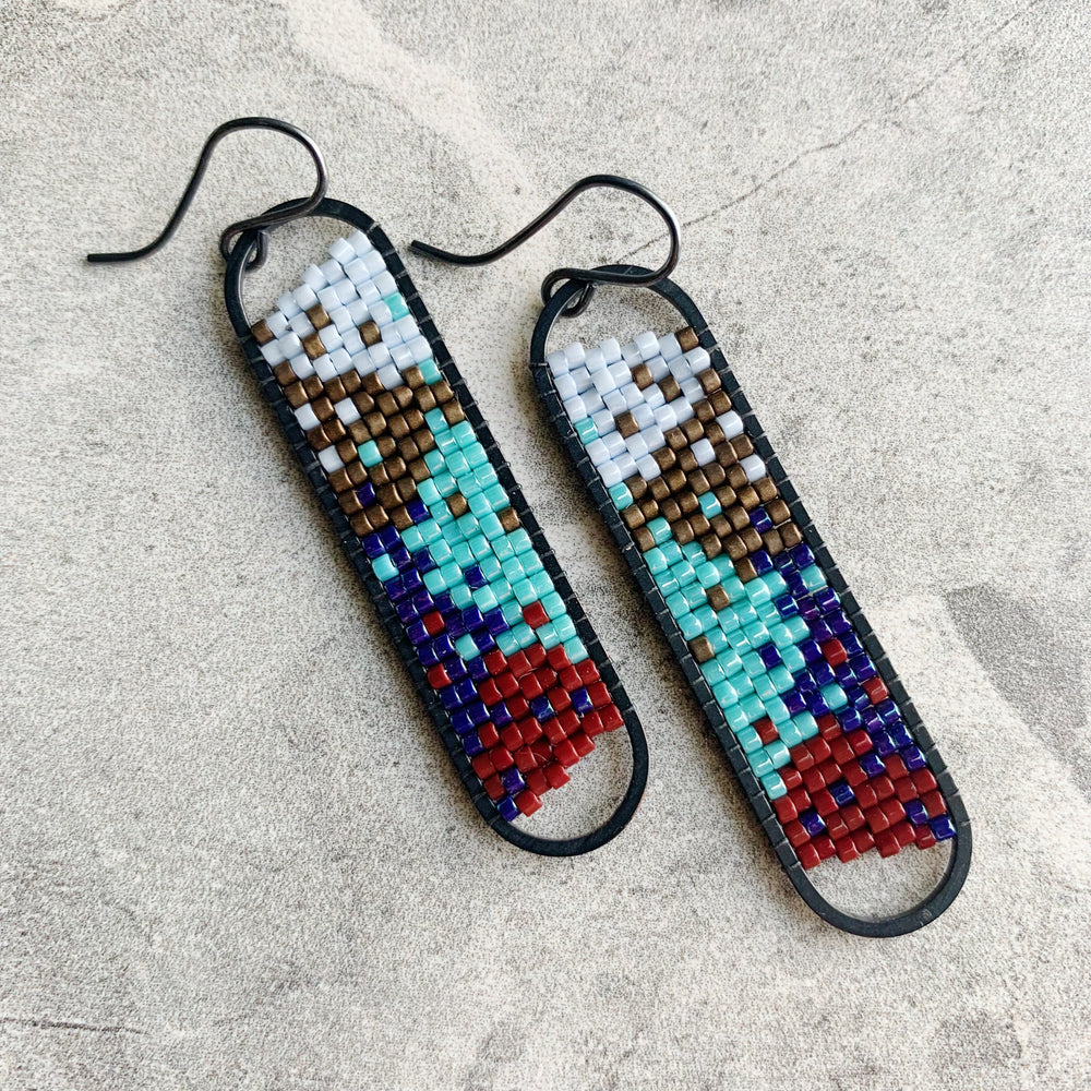 Peyote Stitch Oval Earrings