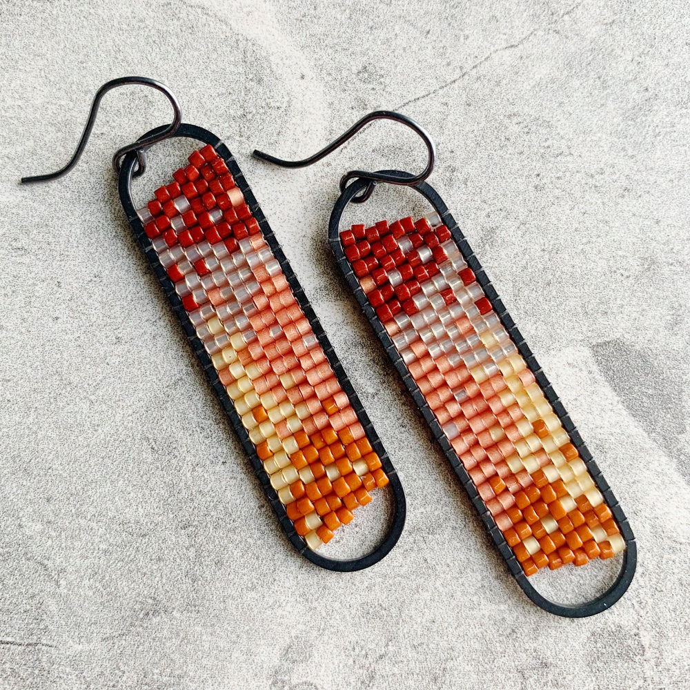 Peyote Stitch Oval Earrings