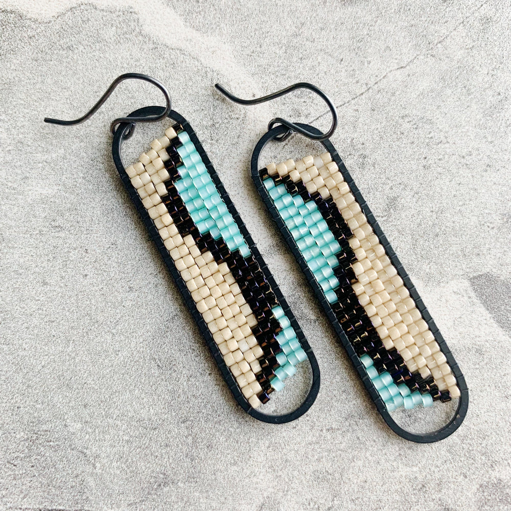 Peyote Stitch Oval Earrings