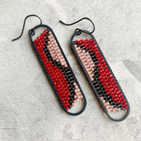 Peyote Stitch Oval Earrings