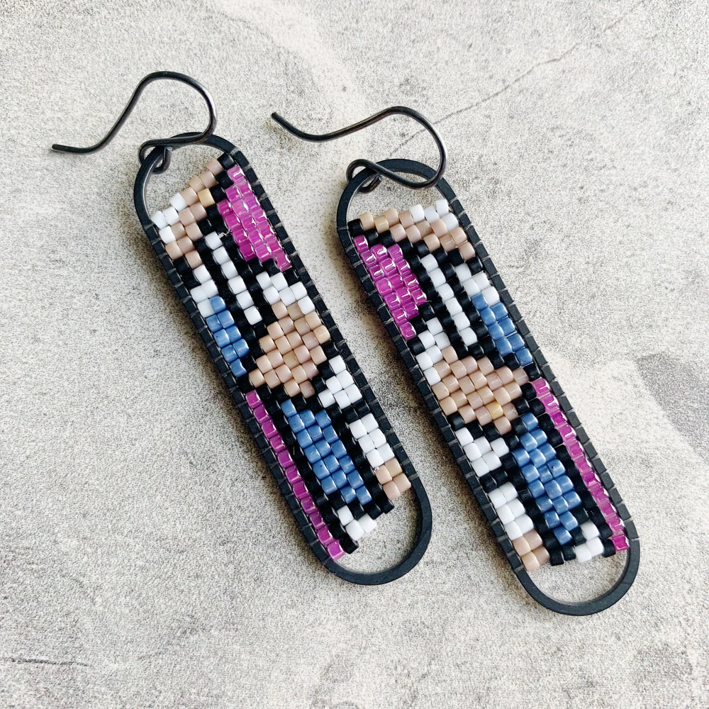 Peyote Stitch Oval Earrings