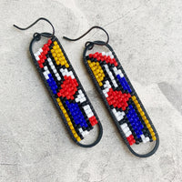 Peyote Stitch Oval Earrings