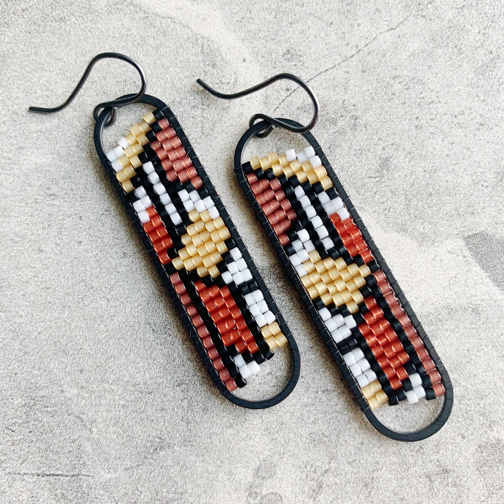 Peyote Stitch Oval Earrings