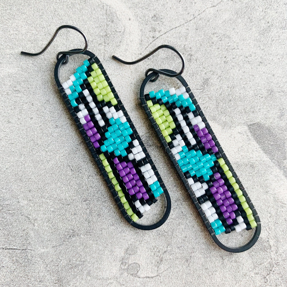 Peyote Stitch Oval Earrings