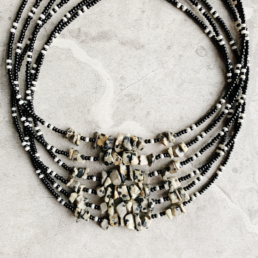 Gemstone Beaded Choker Necklace