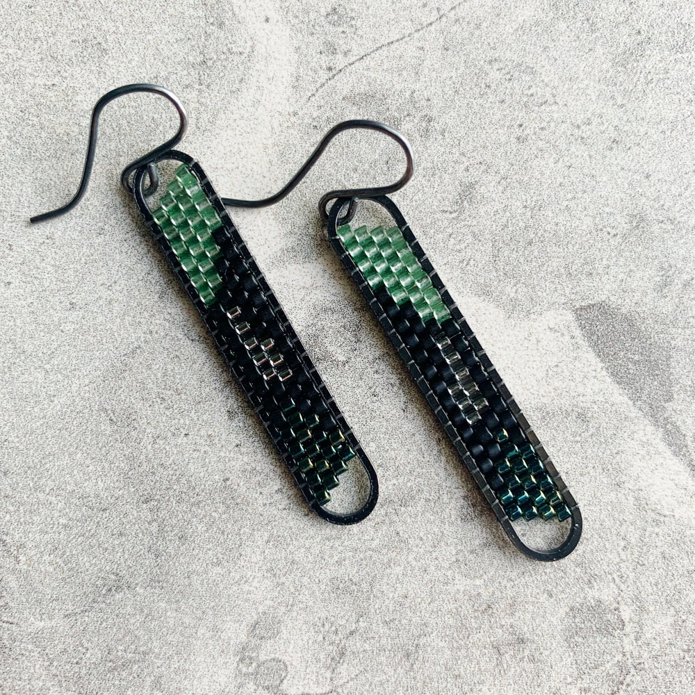 Peyote Stitch Mini Oval Earrings