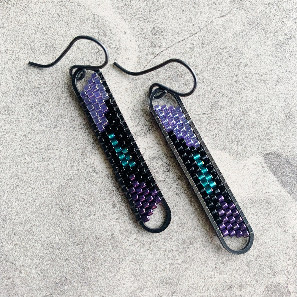 Peyote Stitch Mini Oval Earrings