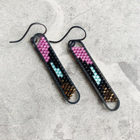 Peyote Stitch Mini Oval Earrings