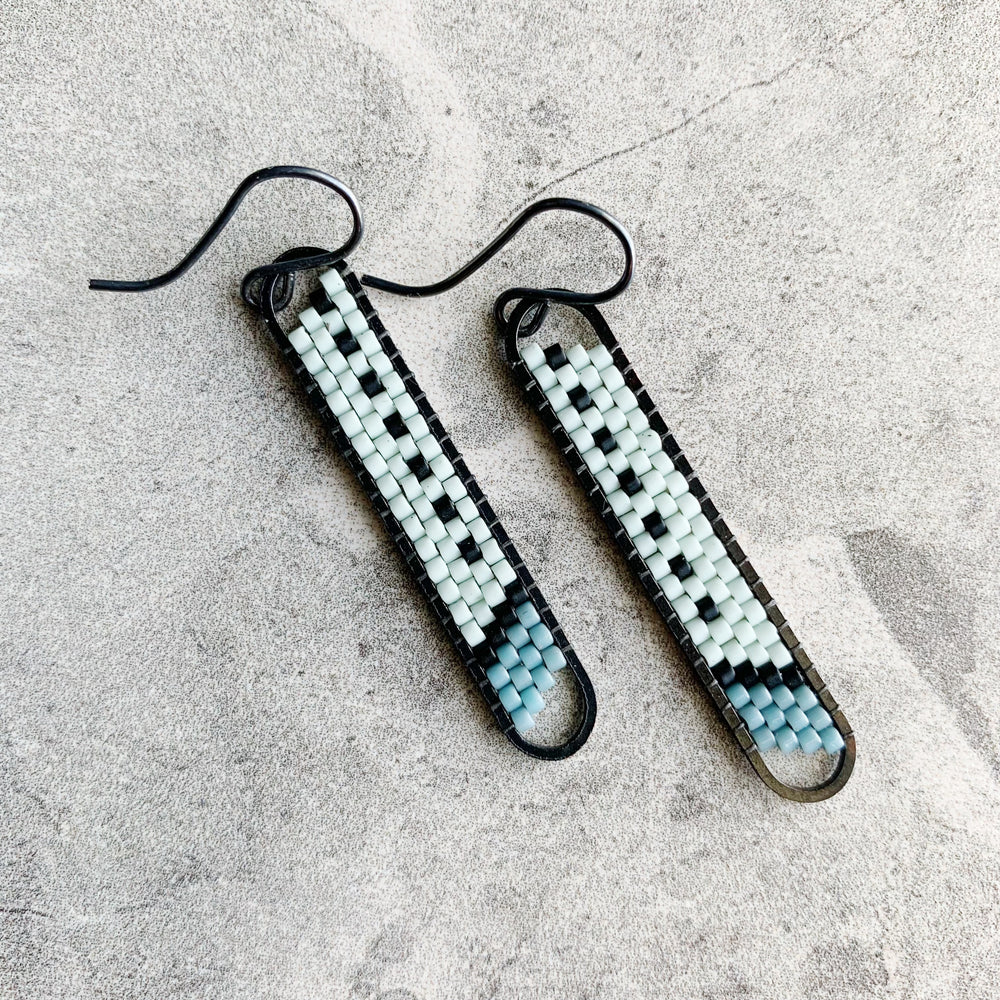 Peyote Stitch Mini Oval Earrings