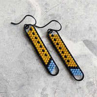 Peyote Stitch Mini Oval Earrings