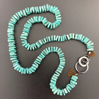 Radiant Necklace - Amazonite Square Heishi Gemstone Candy Necklace