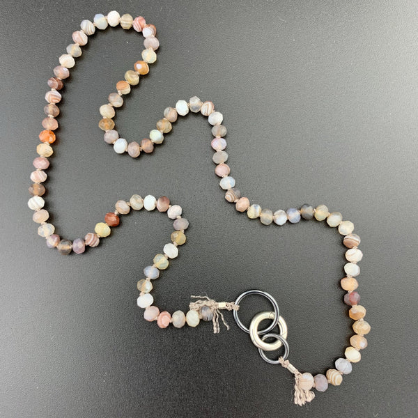 Radiant Necklace - Botswanna Agate Gemstone Candy Necklace