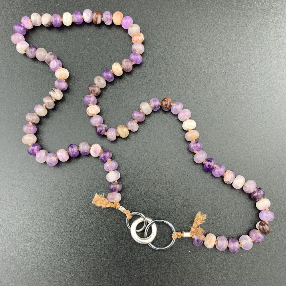 Radiant Necklace - Chevron Amethyst Gemstone Candy Necklace